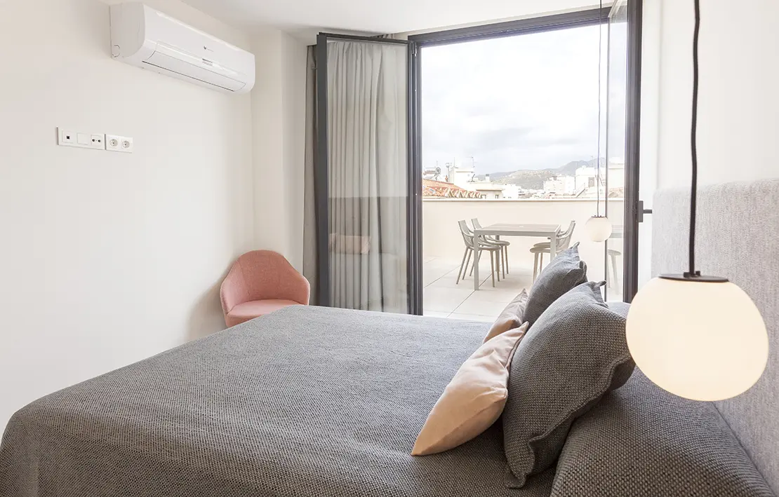 Atico un dormitorio con terraza - Vistas desde dormitorio